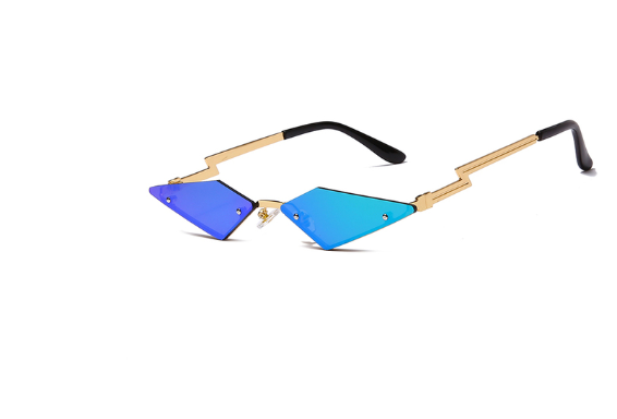 Rainbow Bridge Fashion Frameless European And American Personality Color Film Street Sunglasses Cross-Border Sunglasses Women'S Trendy Metal Glasses
