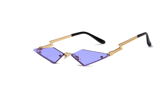 Rainbow Bridge Fashion Frameless European And American Personality Color Film Street Sunglasses Cross-Border Sunglasses Women'S Trendy Metal Glasses