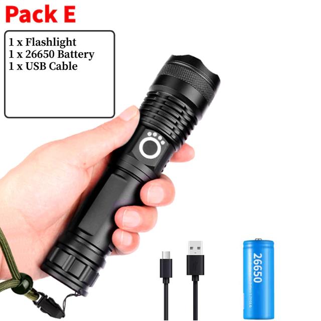LED Rechargeable Tactical Flashlight