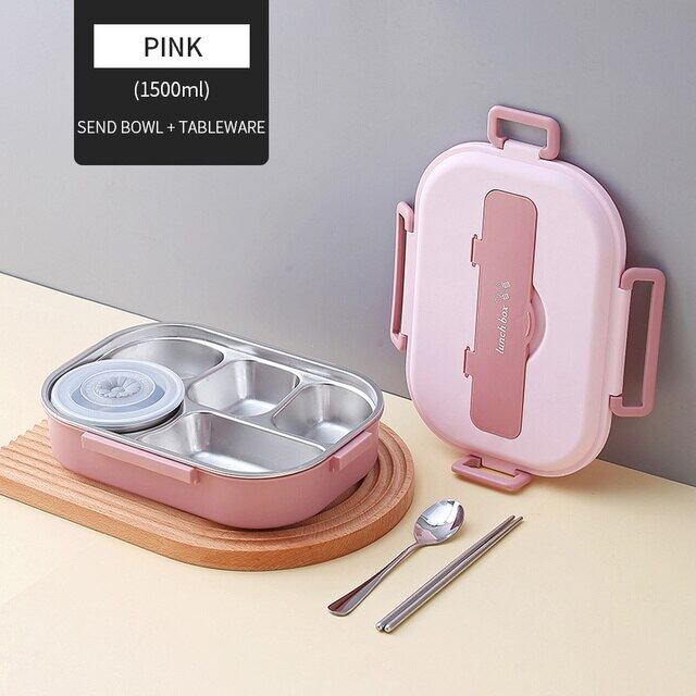 WORTHBUY Portable Kids Lunch Box With Compartment