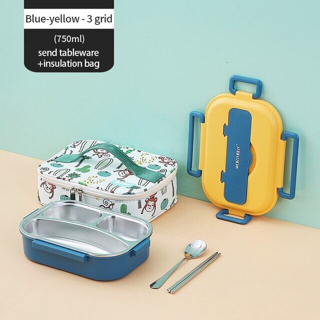 WORTHBUY Portable Kids Lunch Box With Compartment