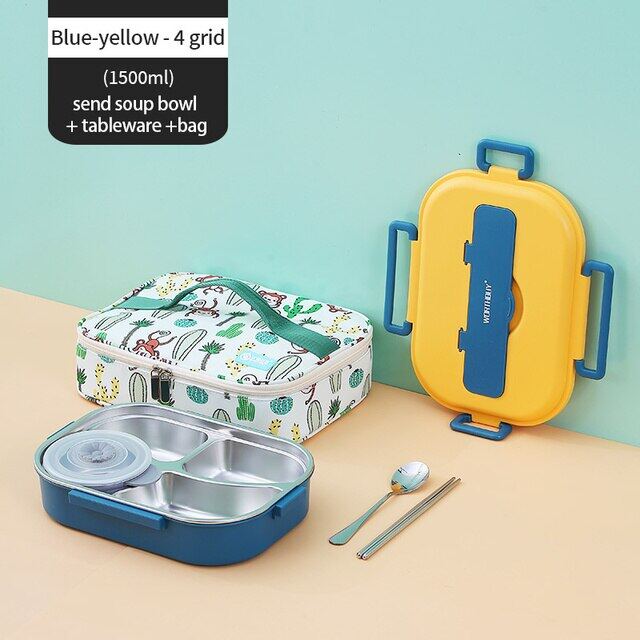WORTHBUY Portable Kids Lunch Box With Compartment