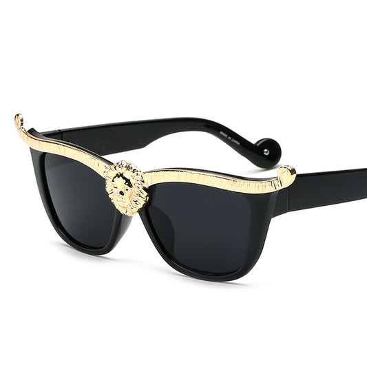 European and American star style lion head Sunglasses