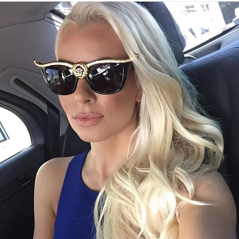European and American star style lion head Sunglasses