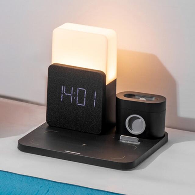 LED Light Bedside Lamp Qi Wireless Charger Dock