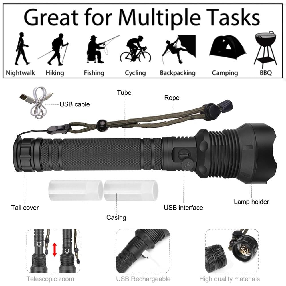 LED Rechargeable Tactical Flashlight