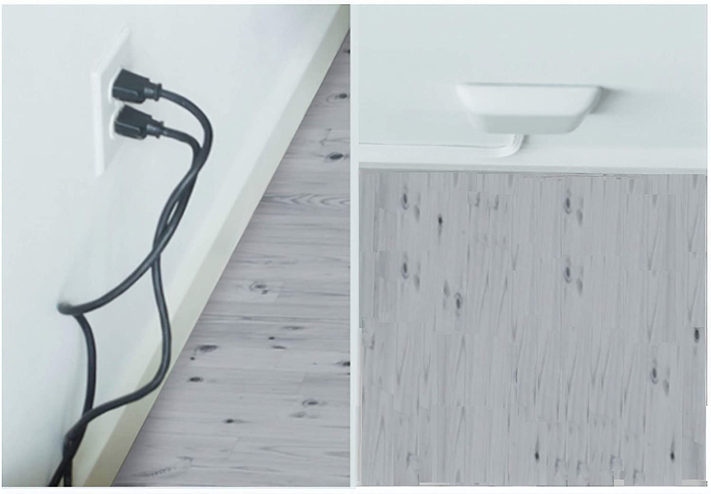 Sleek Socket Ultra-Thin Outlet Concealer with Cord Concealer Kit, 3 Outlet, 3-Foot Cord, Universal Size, UL Certified