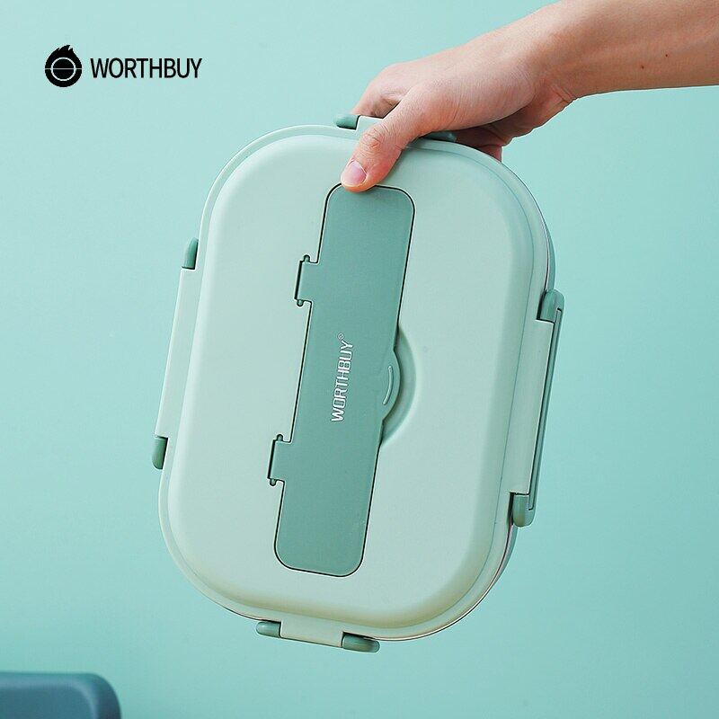 WORTHBUY Portable Kids Lunch Box With Compartment