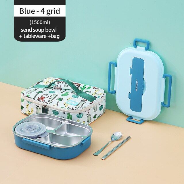 WORTHBUY Portable Kids Lunch Box With Compartment