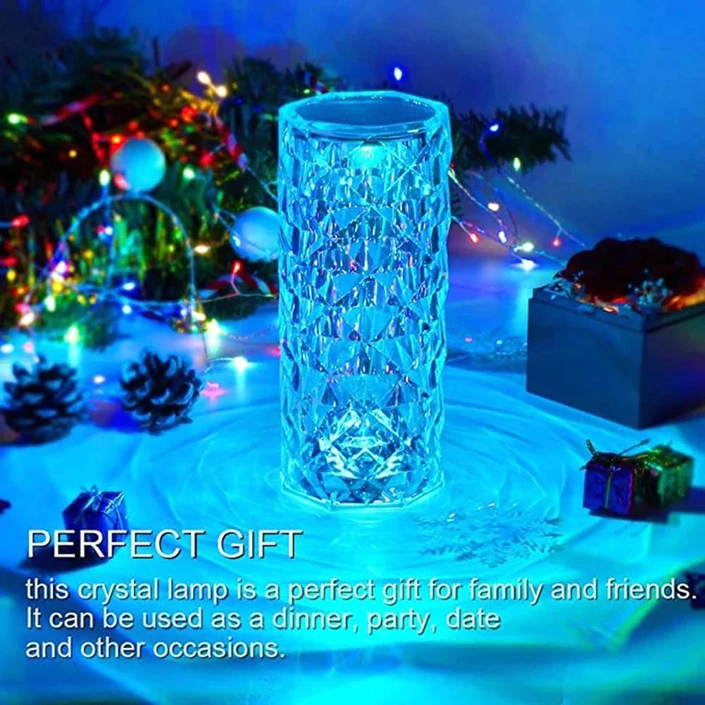 16/3 Colors Crystal Table Lamp Touch Remote control rechargeatable