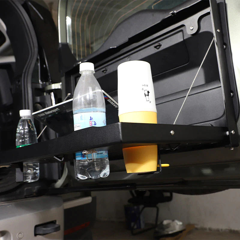 Aluminum Alloy Black Off-Road Travel Car Tailgate Table Back Door Foldable Shelf for Land Rover Defender 2020-22 Car Accessories