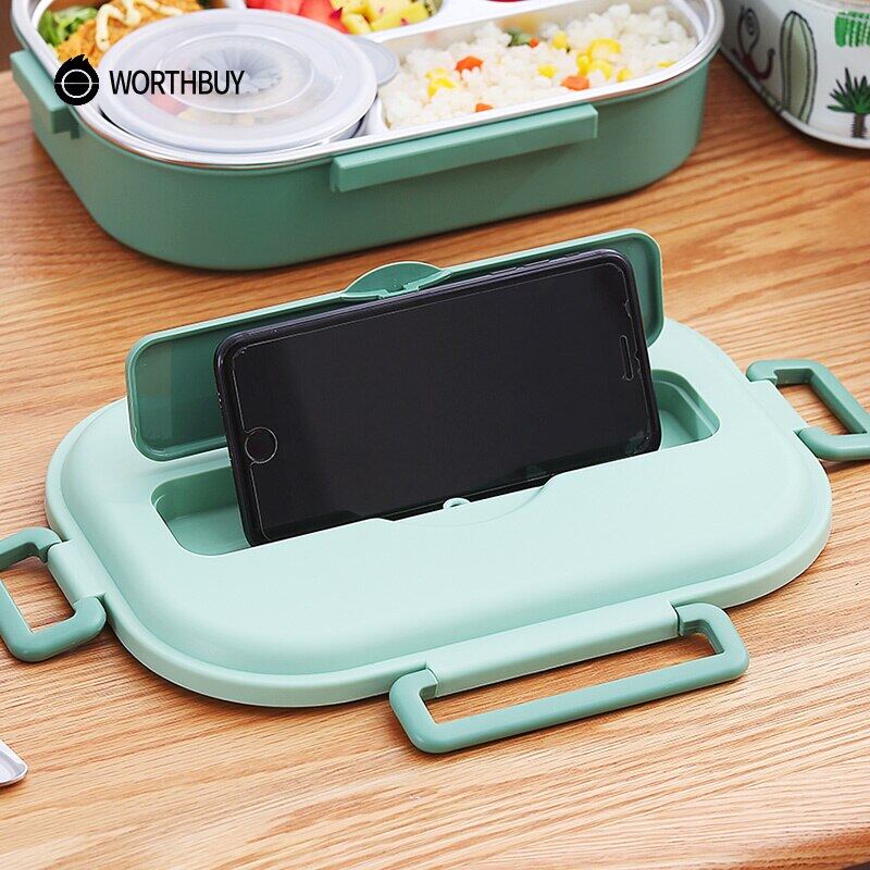 WORTHBUY Portable Kids Lunch Box With Compartment