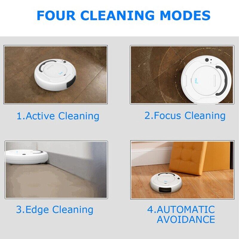 Smart Floor Vacuum Cleaner 3-In-1 Auto Rechargeable