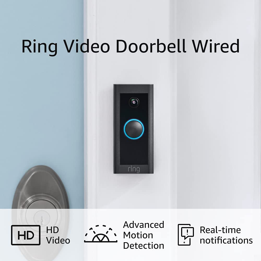 Video Doorbell Wired – Convenient, Essential Features in a Compact Design, Pair with  Chime to Hear Audio Alerts in Your Home (Existing Doorbell Wi Required) - 2021 Release